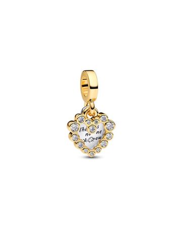Pandora Sparkling Heart Double Dangle Charme 763765C01