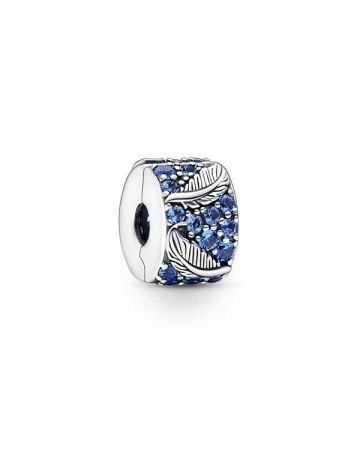 Pandora Curved Feather & Pave Clip Charme 792552C01