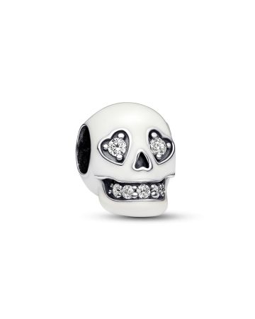 Pandora Glow-in-the-dark Sparkling Skull Charme 792811C01