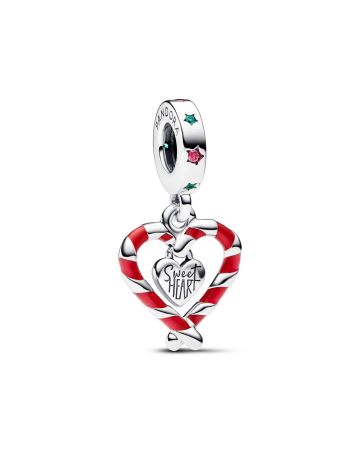 Pandora Candy Cane Heart Charme 792822C01