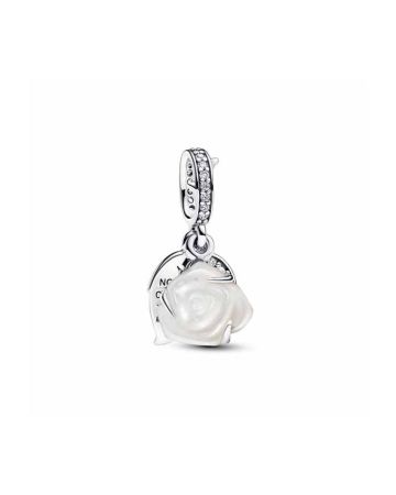 Pandora White Rose in Bloom Double Dangle hela 793200C01-1