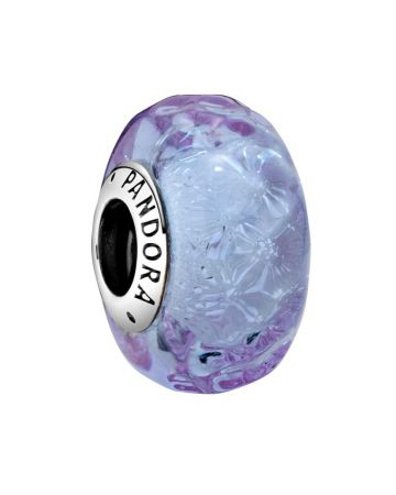 Pandora Wavy Lavender Murano Charme 798875C00