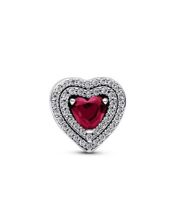 Pandora Timeless Sparkling Red Levelled Heart hela 799218C02-1