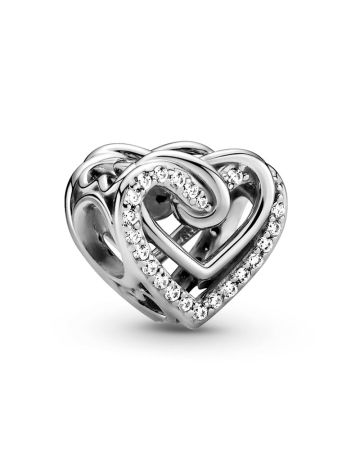 Pandora Sparkling Entwined Hearts Charme 799270C01-1