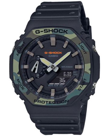 Casio G-Shock Camouflage Layered Bezel Uhr GA-2100SU-1AER