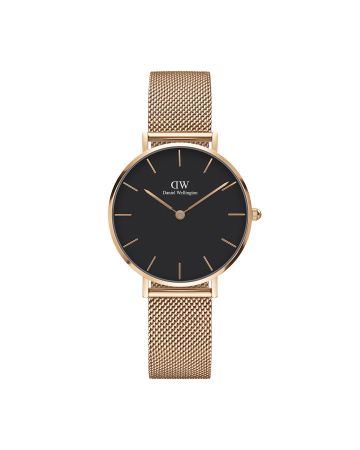 Daniel Wellington Classic Petite Melrose -rannekello (black) DW00100161