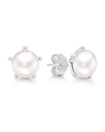 Silver Earrings with Pearl E-0841P