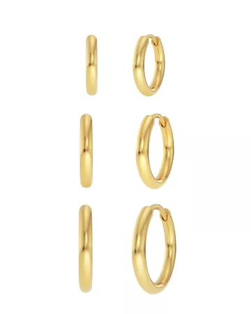 Edblad  Triple Pair Hoops Gold 11/13/16mm 125185