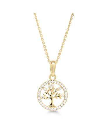 Silver Necklace Tree of Life, Gold-plated BOL-N1965ZG/40-45CM