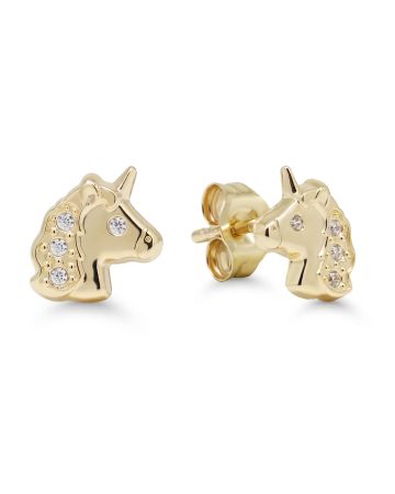 Gold Ohrringe, Einhorn GE-2557Z
