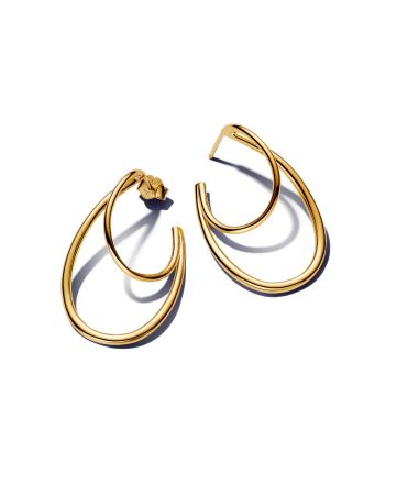 Pandora Organically Shaped Double Hoop Ohrringe 263870C00