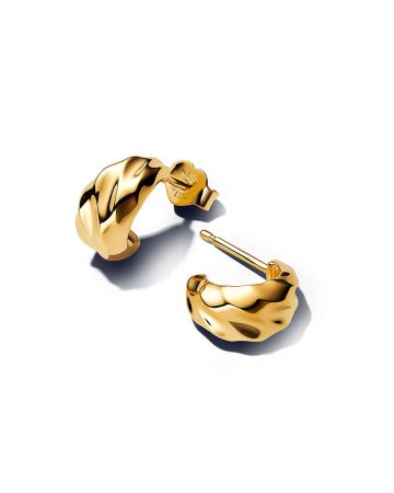 Pandora Rippled Open Hoop Ohrringe 263873C00
