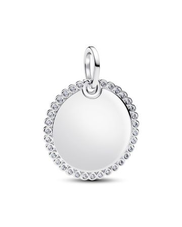 Pandora Engravable Round Tag Pendant Anhänger 394007C01