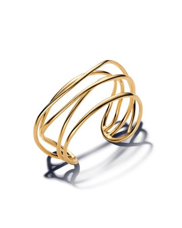Pandora Organically Shaped Wired Open Bangle Armband 17,5 cm 563867C00
