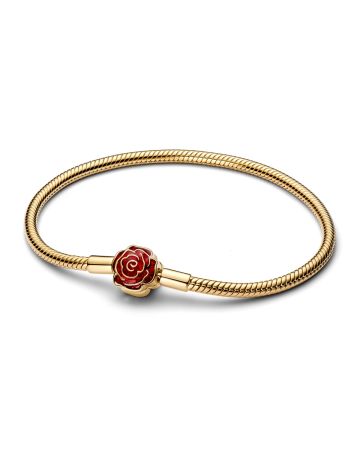 Pandora Disney Beauty and the Beast Enchanted Rose Snake Chain Armband 19 cm 564019C01
