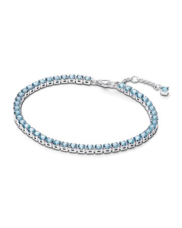 Pandora Sparkling Light Blue Armband 18 cm 591469C03
