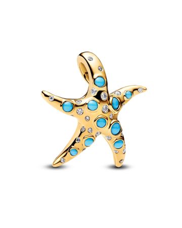 Pandora Sparkling Blue Starfish Dangle Charme 763818C01
