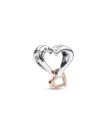 Pandora Two-tone Openwork Infinity Heart Charme 782642C00