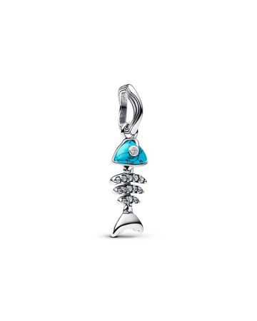 Pandora Turquoise-coloured Fishbone Dangle Charme 793894C01