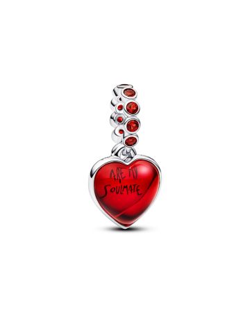 Pandora Red Murano Glass Heart Double Dangle Charm hela 794429C01