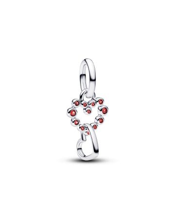 Pandora Connected Hearts & Red Stones Dangle Charm hela 794435C01