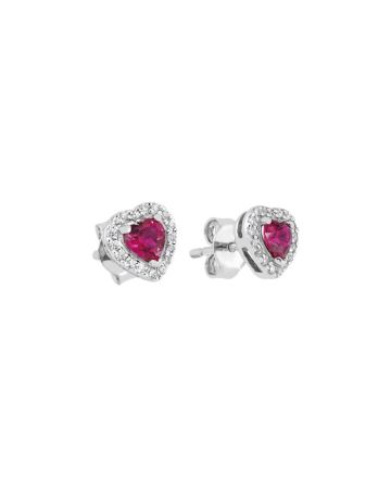 Silber Ohrringe, Herz J81176E-M-336-RH