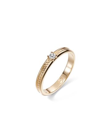 Kalevala Ikiaikainen timanttisormus, keltakulta 0,06ct  141000115D