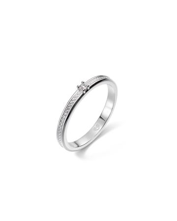 Kalevala Ikiaikainen timanttisormus, valkokulta 0,02ct  541000111D