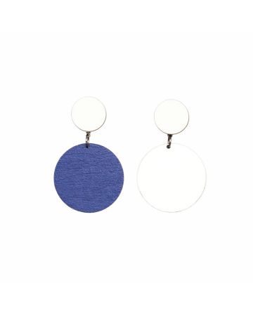 Laav Collection Yhdessä (pieni) -korvakorut valkoinen/sininen