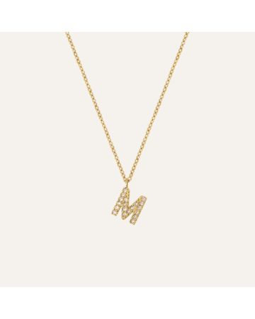 Mockberg Petite Stone Letter, M Halskette MB0083