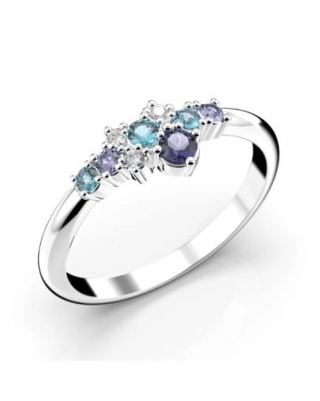 Festive Nelly Blue Diamant Ring 14-609-019B-VK-HSI1