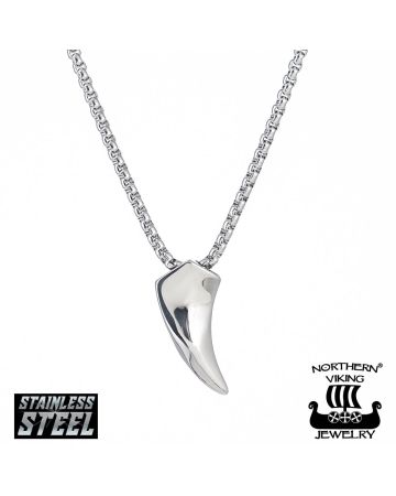 Northern Viking Jewelry Fenrir Wolf Tooth -kaulakoru NVJRS024