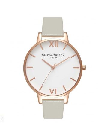 Olivia Burton Big Dial Grey & Rose Gold Armbanduhr OB15BDW02-1