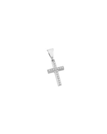 Valkokultainen ristiriipus 9K 15 x 10 mm PP2508-02-1