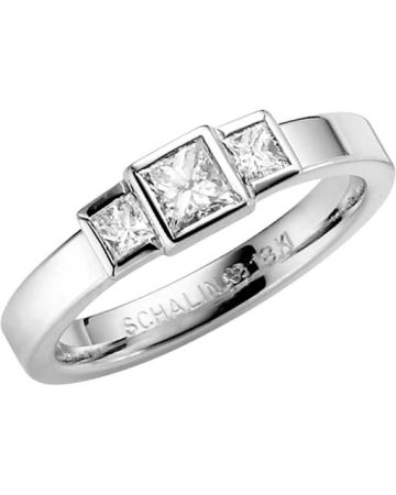 Schalins Prisma 0,50 ct,  Weißes Gold