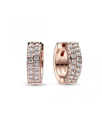Pandora Timeless Pavé Double-row Hoop Ohrringe 282622C01