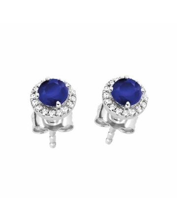 Brilliant Star Diamanten Ohrringe / Saphir SE74862N