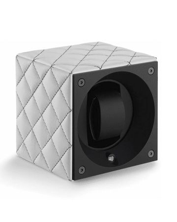 SwissKubik Masterbox Couture White Leather Uhrenbeweger SK01.CV.COUT.BLANC C/GRIS
