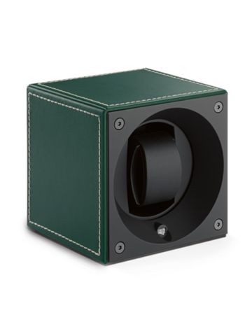 SwissKubik Masterbox Leather Green Uhrenbeweger SK01.CV005