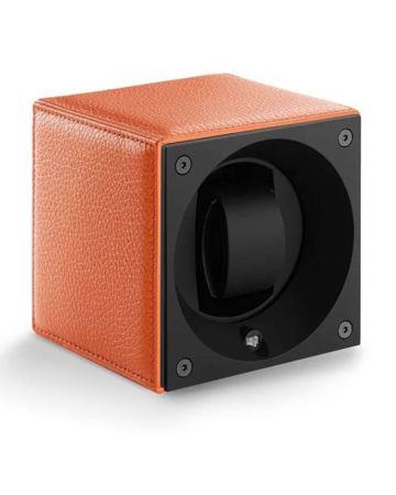 SwissKubik Masterbox Leather Orange Uhrenbeweger SK01.CV014