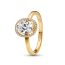 Pandora Oval Sparkling Halo sormus 163802C01
