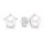 Silver Earrings with Pearl E-0841P
