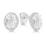 Silver Earrings with Zirconia, Oval E-1032Z