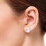 Silver Earrings with Zirconia, Oval E-1032Z