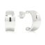 Silver Hoop Earrings, Concave E-24797