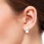 Silver Hoop Earrings, Concave E-24797