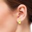 Gold-plated Hoop Earrings, Concave E-24797G