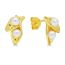 Silver Earrings with Pearls, Gold-plated E-30921PG