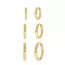 Edblad  Triple Pair Hoops Gold 11/13/16mm 125185