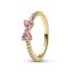 Pandora Sparkling Pink Bow sormus 163510C01